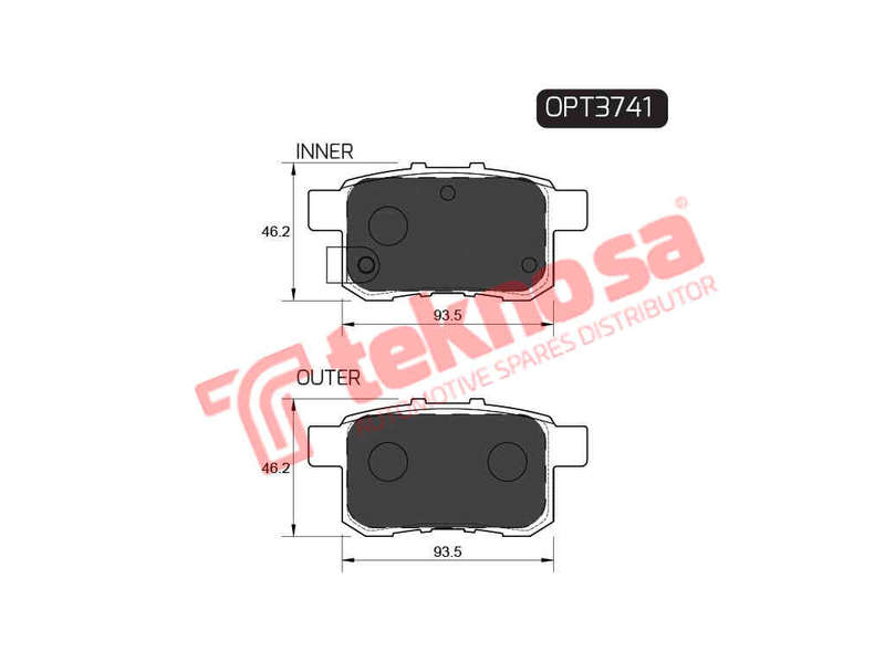 BRAKE PADS - OPT3741 (OPTIMA)