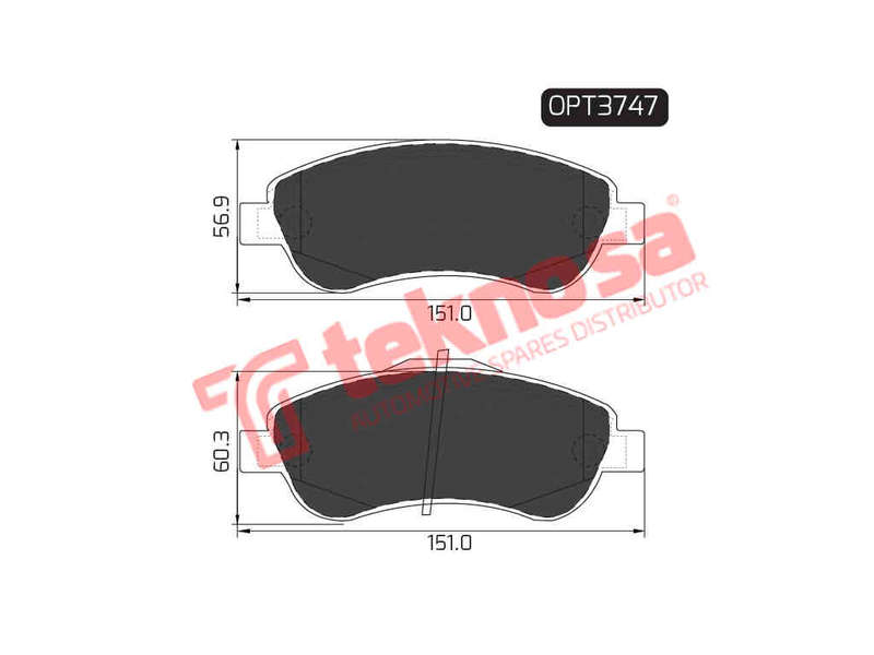 BRAKE PADS - OPT3747 (OPTIMA)