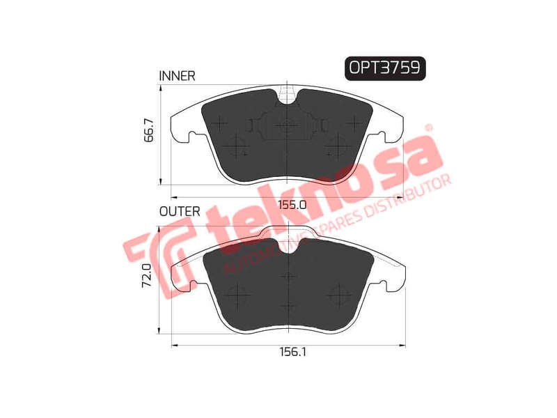 BRAKE PADS - OPT3759 (OPTIMA)
