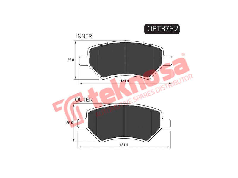 BRAKE PADS - OPT3762 (OPTIMA)