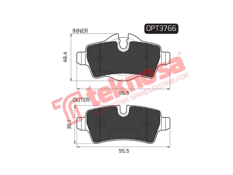 BRAKE PADS - OPT3766 (OPTIMA)