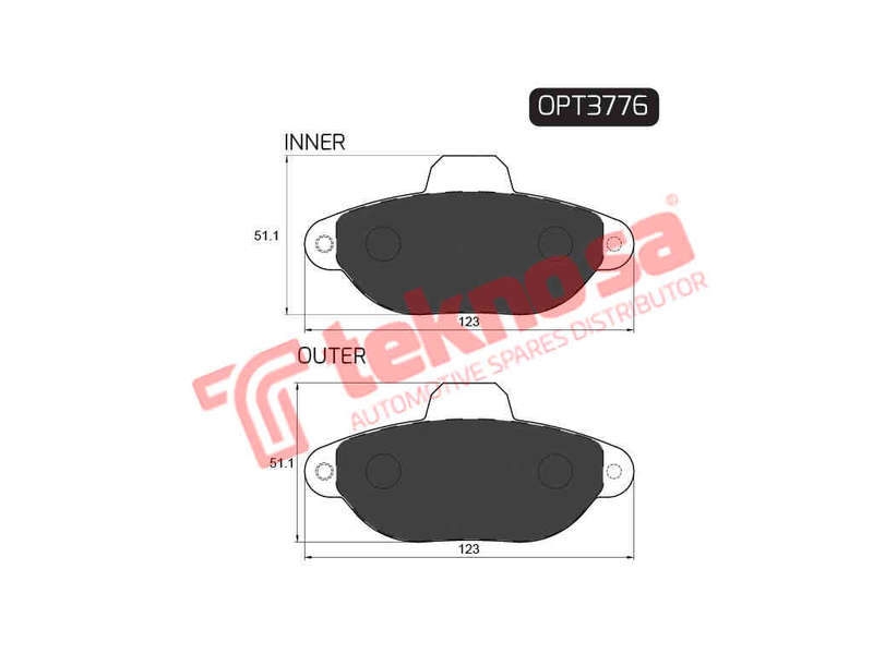 BRAKE PADS - OPT3776 (OPTIMA)