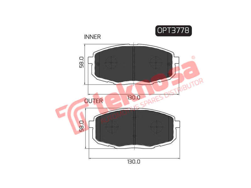 BRAKE PADS - OPT3778 (OPTIMA)