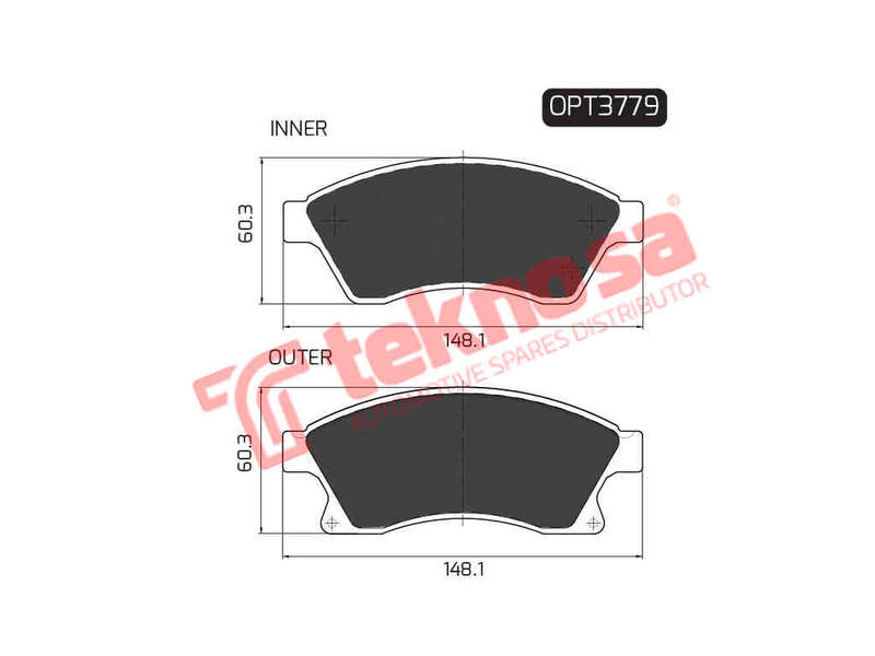 BRAKE PADS - OPT3779 (OPTIMA)