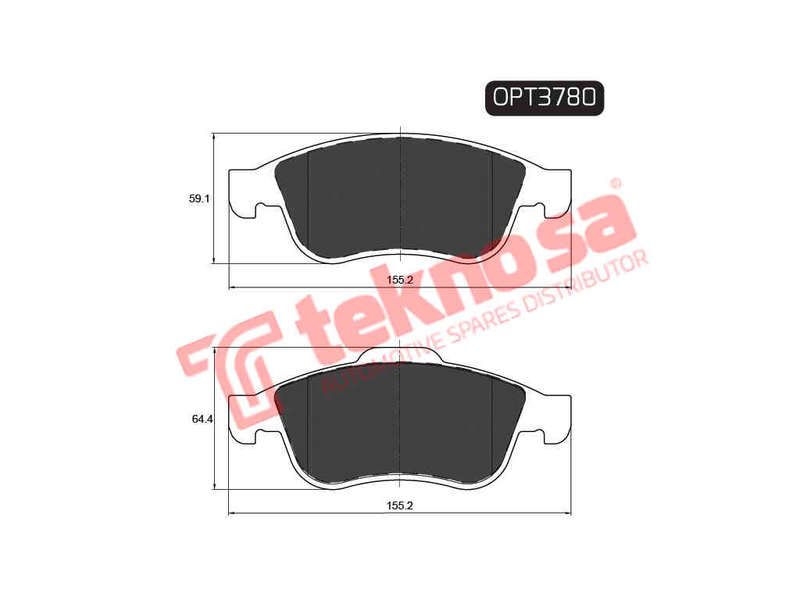 BRAKE PADS - OPT3780 (OPTIMA)