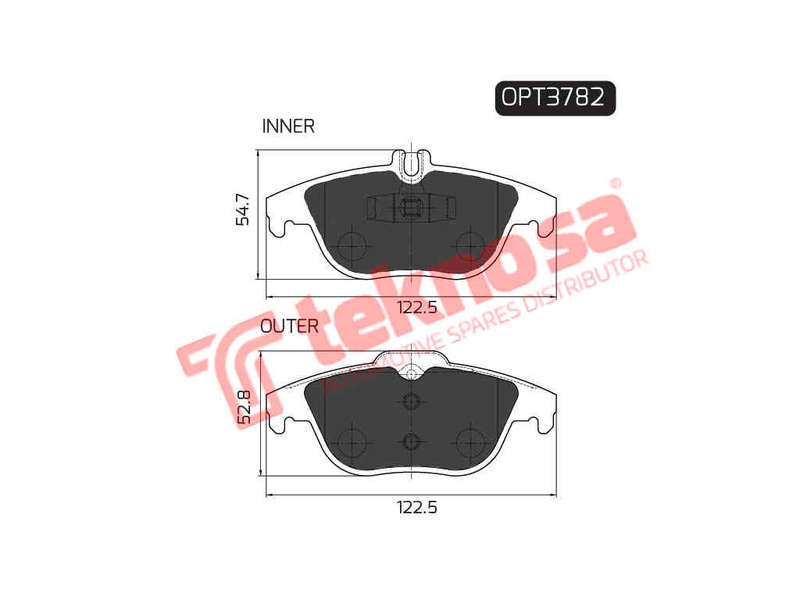 BRAKE PADS - OPT3782 (OPTIMA)