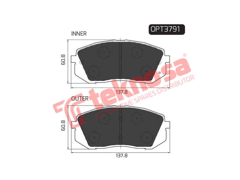 BRAKE PADS - OPT3791 (OPTIMA)