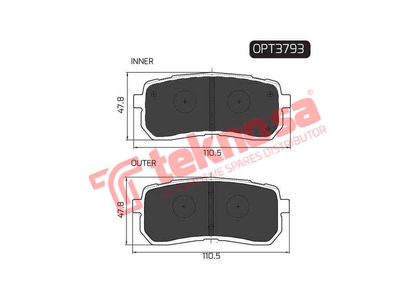 BRAKE PADS - OPT3793 (OPTIMA)