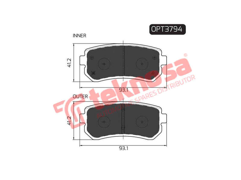 BRAKE PADS - OPT3794 (OPTIMA)