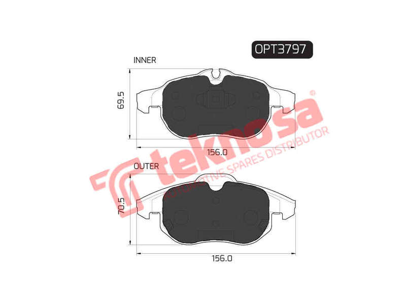 BRAKE PADS - OPT3797 (OPTIMA)