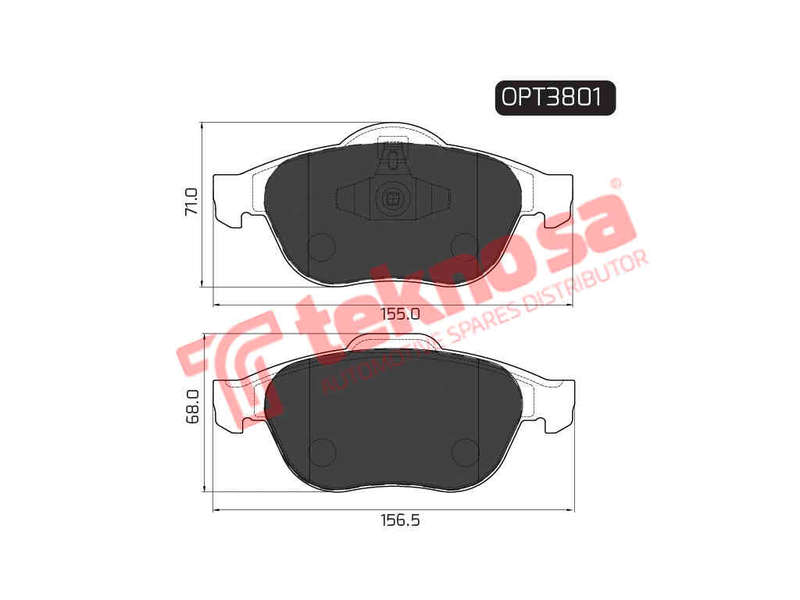 BRAKE PADS - OPT3801 (OPTIMA)