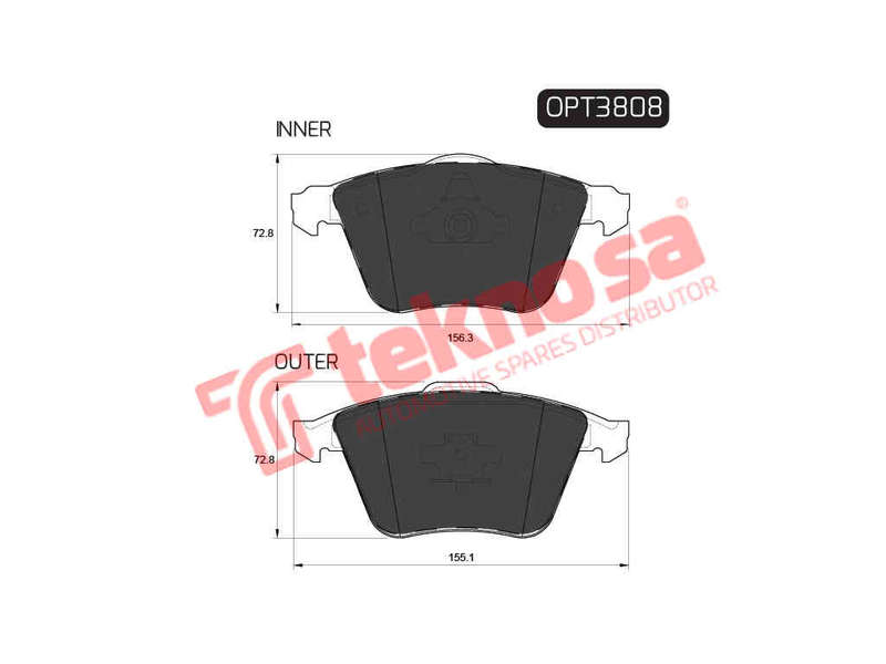 BRAKE PADS - OPT3808 (OPTIMA)