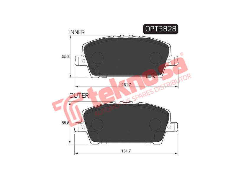 BRAKE PADS - OPT3828 (OPTIMA)