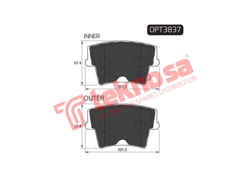 BRAKE PADS - OPT3837 (OPTIMA)