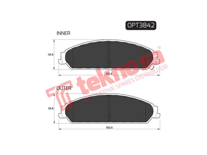 BRAKE PADS - OPT3842 (OPTIMA)
