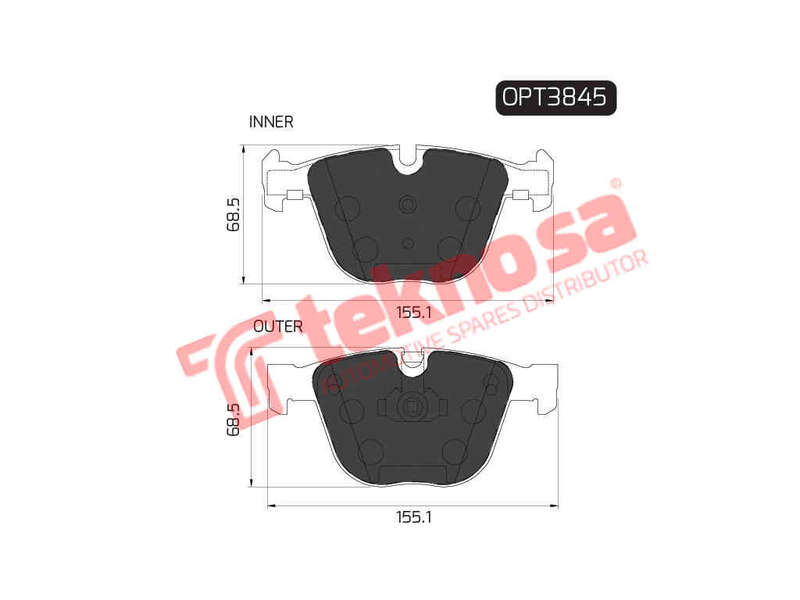 BRAKE PADS - OPT3845 (OPTIMA)