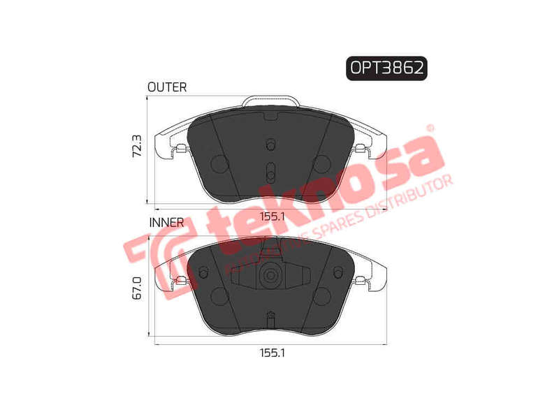 BRAKE PADS - OPT3862 (OPTIMA)