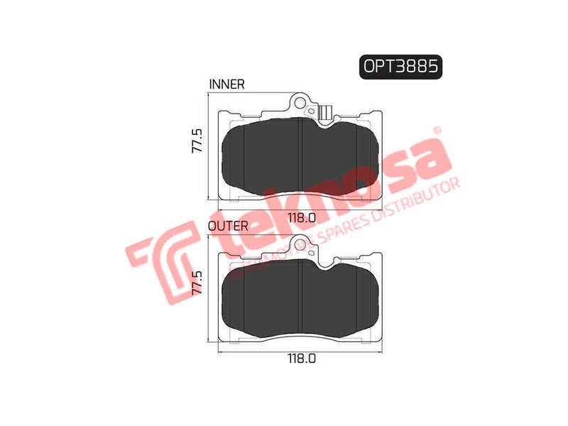 BRAKE PADS - OPT3885 (OPTIMA)