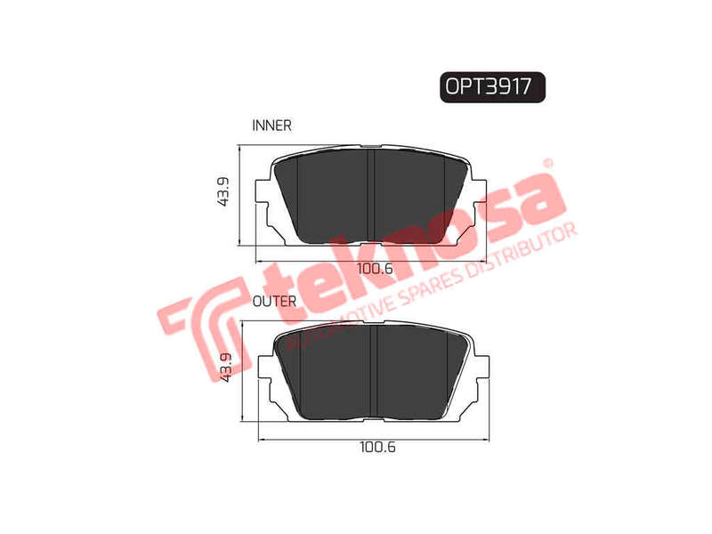 BRAKE PADS - OPT3917 (OPTIMA)