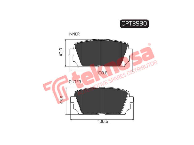 BRAKE PADS - OPT3930 (OPTIMA)