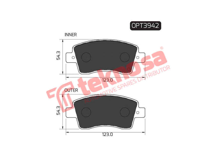 BRAKE PADS - OPT3942 (OPTIMA)
