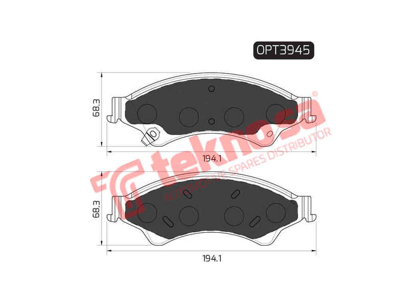 BRAKE PADS - OPT3945 (OPTIMA)