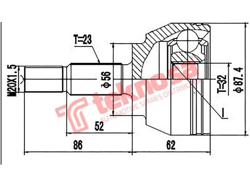 OUTER CV JOINT - RN3006 (TEKNOSA)