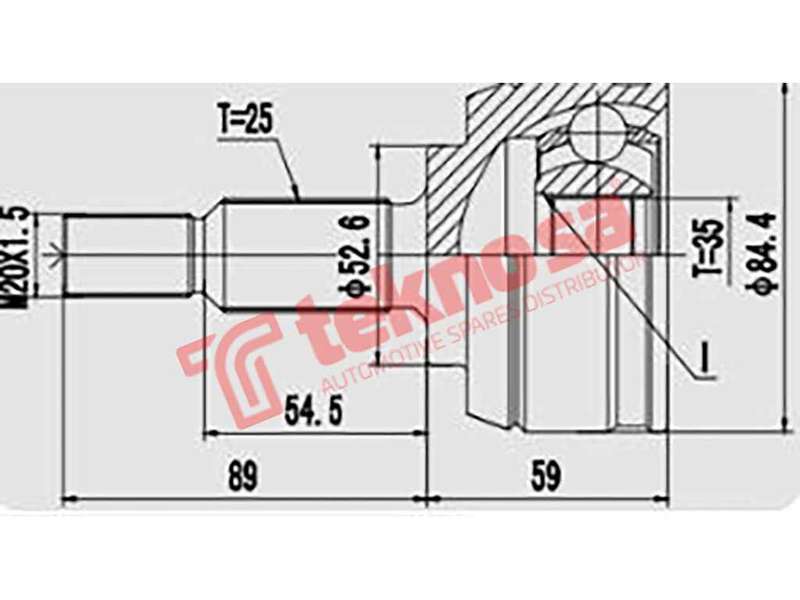 OUTER CV JOINT - RN3019 (TEKNOSA)