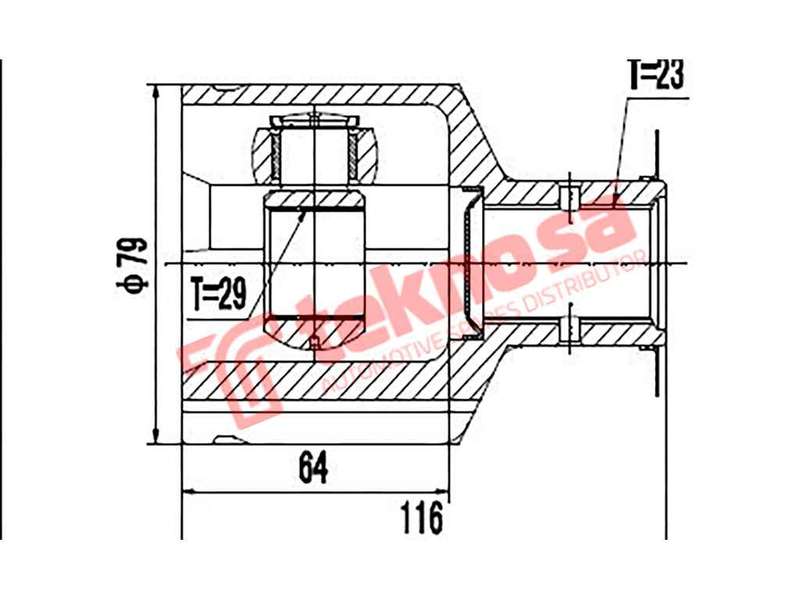 INNER CV JOINT - RN4012 (TEKNOSA)