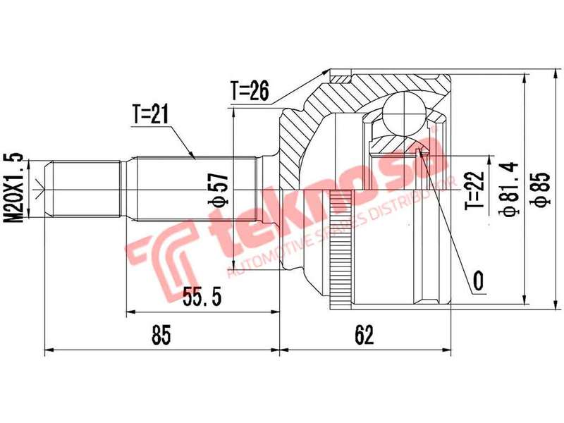 OUTER CV JOINT - RN7026A (TEKNOSA)