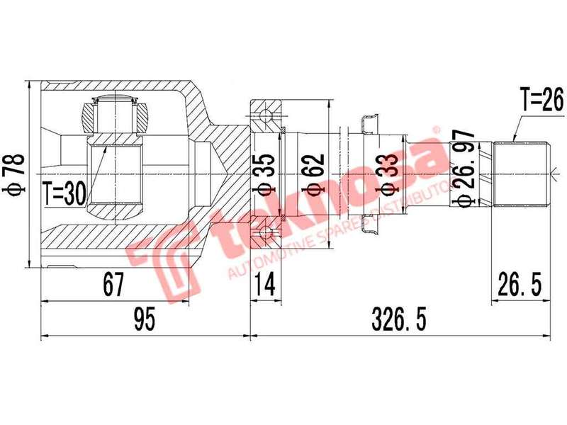 INNER CV JOINT - RN8033 (TEKNOSA)