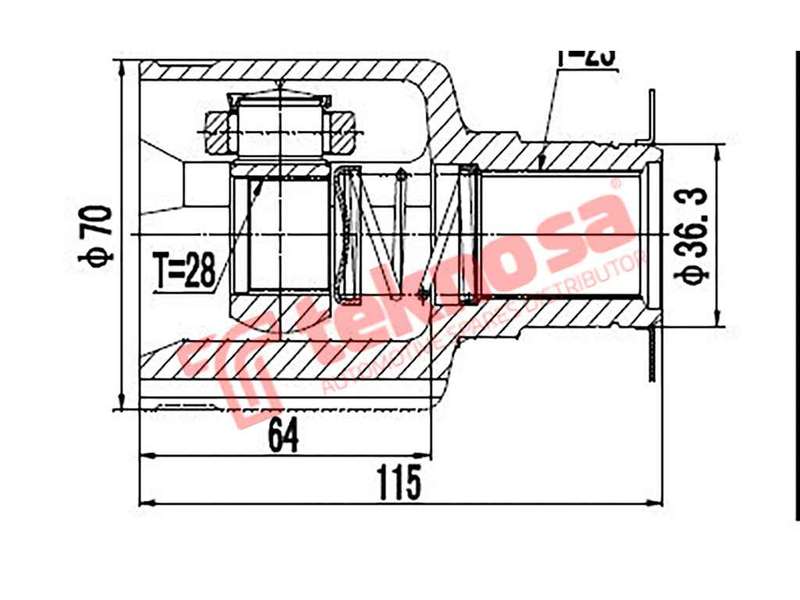INNER CV JOINT - RN8056 (TEKNOSA)