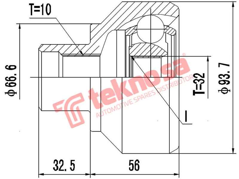 OUTER CV JOINT - RV3002 (TEKNOSA)