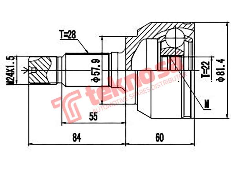 OUTER CV JOINT - RV3015 (TEKNOSA)