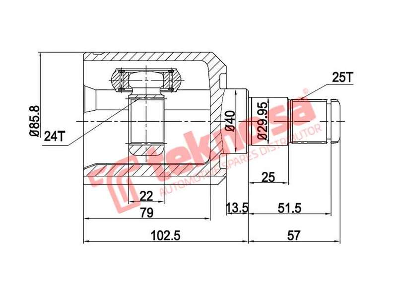 INNER CV JOINT - RV4003 (TEKNOSA)