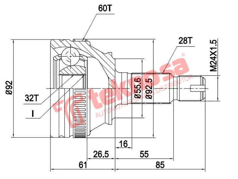 OUTER CV JOINT - RV5910 (TEKNOSA)