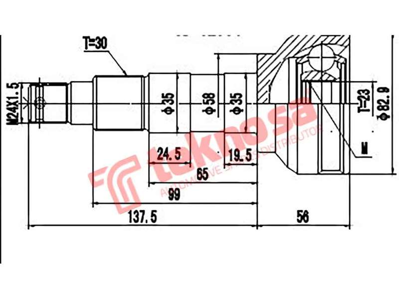 OUTER CV JOINT - SB5913 (TEKNOSA)
