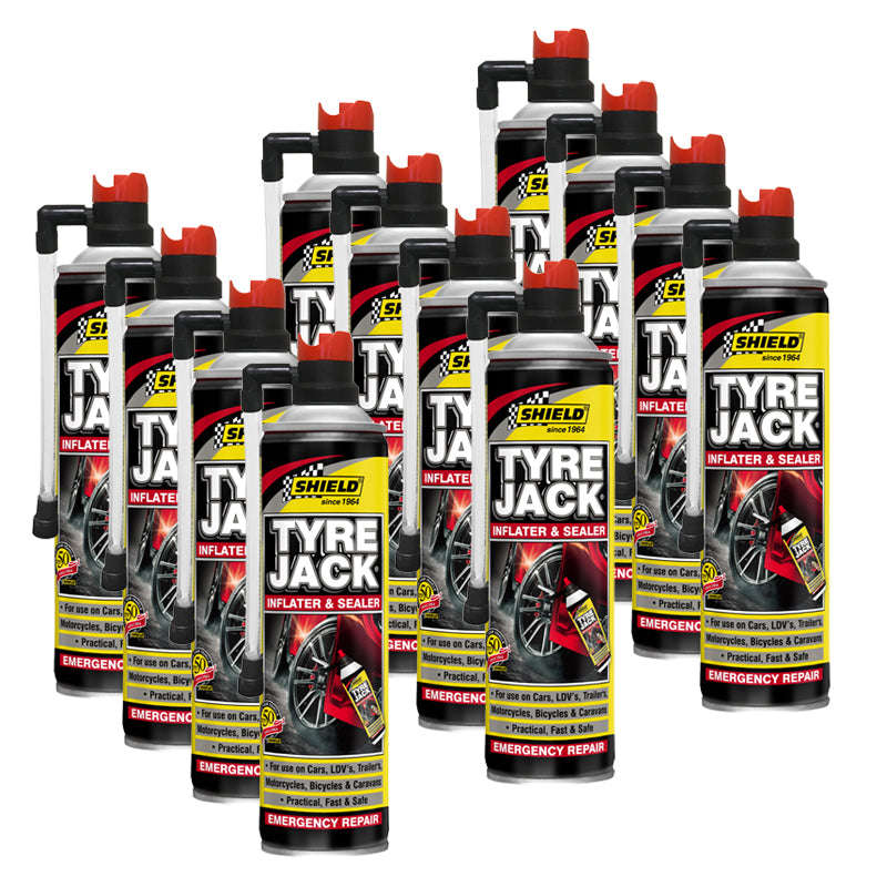 Shield Tyre Jack Emergency Inflater - 340Ml (Pack Size: 12)