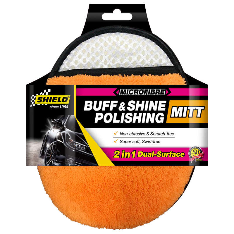 Microfibre Buff & Shine Mitt - Sh1140 (Shield)