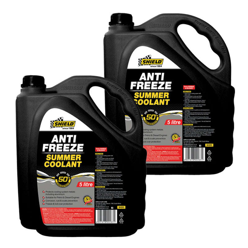 Shield Anti-Freeze Summer Coolant - 5L (Pack Size: 2 )