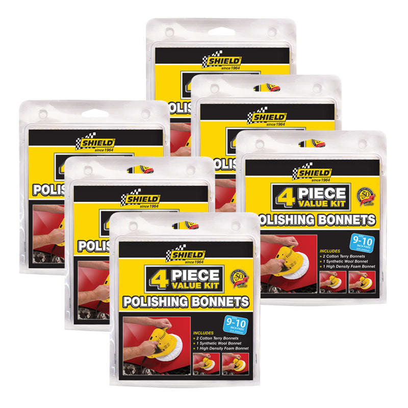 Shield Orbital Polishing Bonnets (4 Piece Value Kit) (Pack Size: 6 )