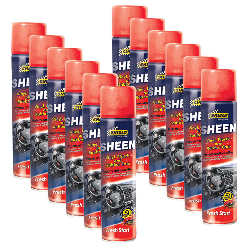 Shield - Sheen Vinyl Plastic & Rubber Care 300Ml - Fresh Start (Pack Size: 12)