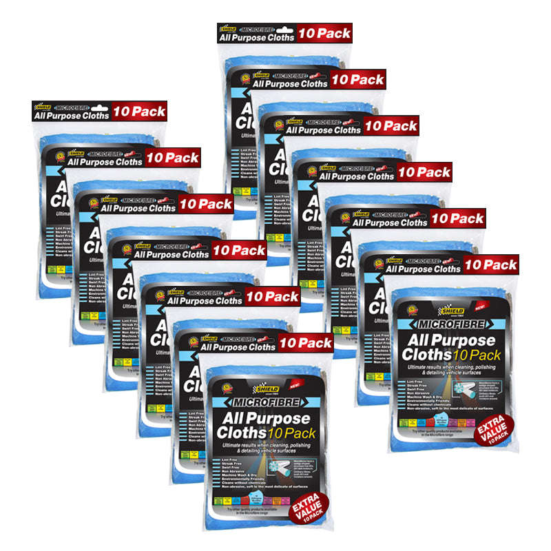 Shield 10X Microfibre All Purpose Cloths (Pack Size: 12)