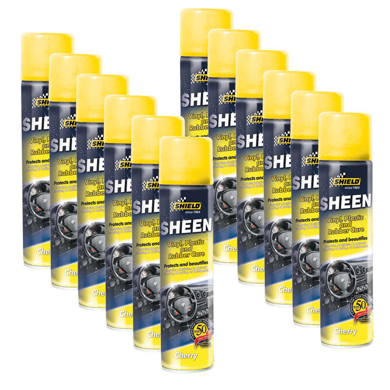 Shield - Sheen Vinyl Plastic & Rubber Care 300Ml - Cherry (Pack Size: 12)