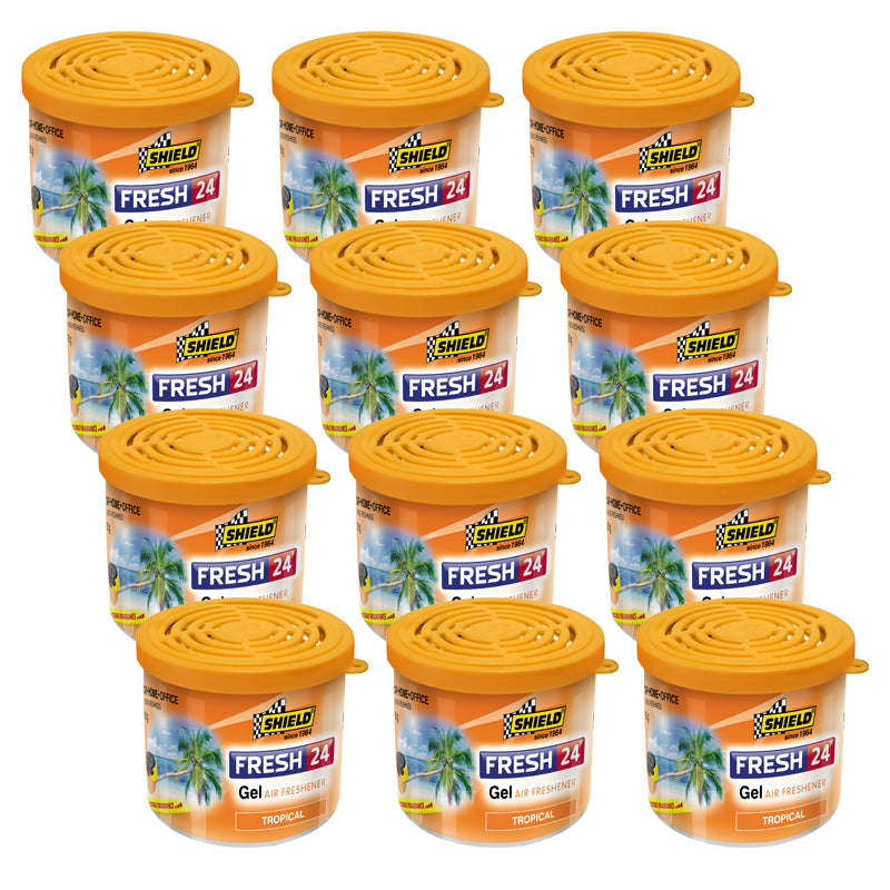 Shield -Fresh 24 Gel Air Freshener 80 G - Tropical (Pack Size: 12)