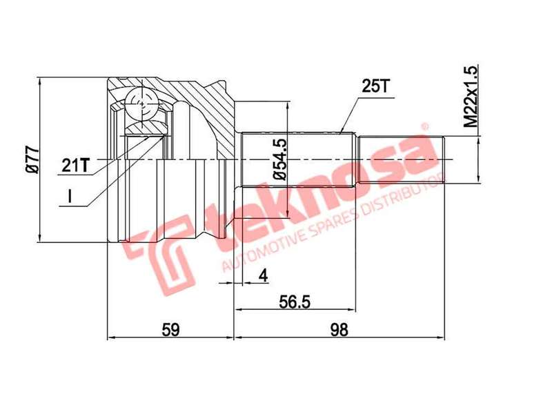 OUTER CV JOINT - SM3001 (TEKNOSA)