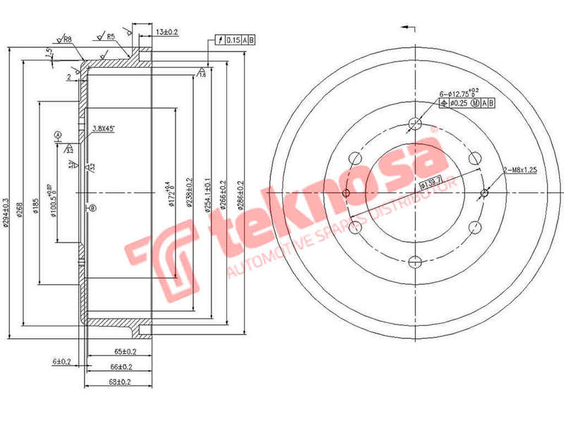 BRAKE DISC - TBD5236-K (OPTIMA)