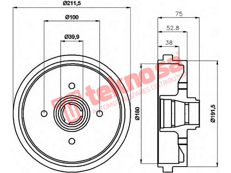BRAKE DISC - TBD5244-K (OPTIMA)
