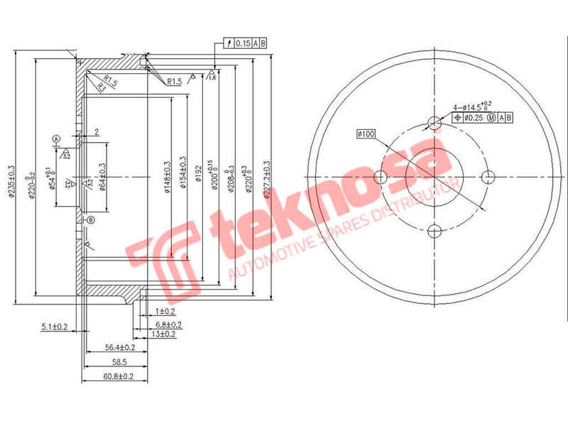 BRAKE DISC - TBD5253-K (OPTIMA)