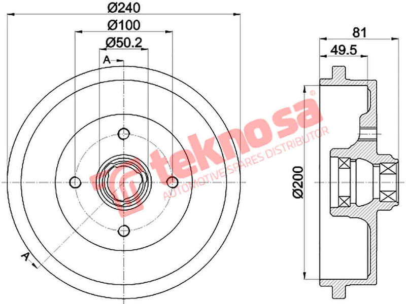 BRAKE DISC - TBD5263-K (OPTIMA)